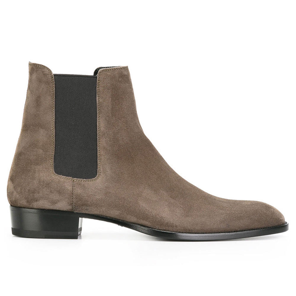Men's Suede Zipper Boots - Handmade Cow Leather Footwear - Image 4