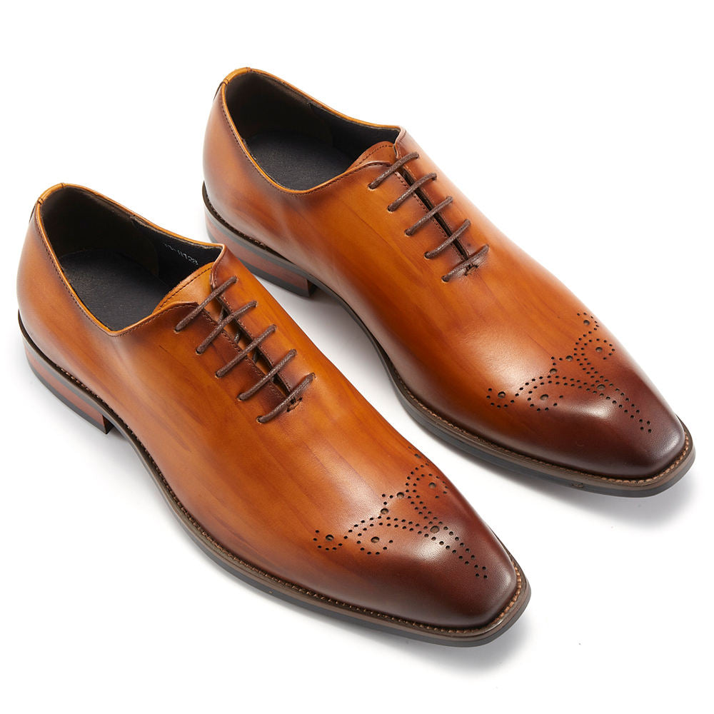 Handmade Men's Cow Leather Traditional Derbies - Leather Dress Shoes