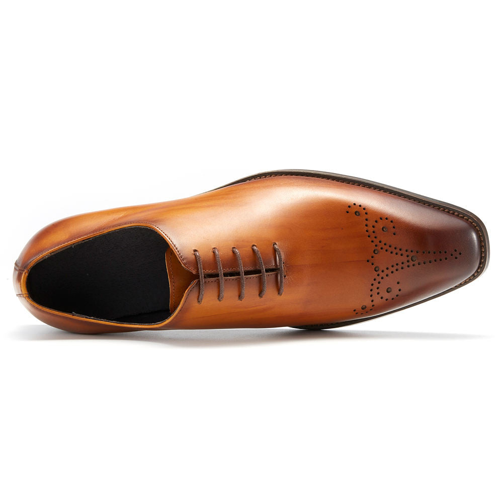 Handmade Men's Cow Leather Traditional Derbies - Leather Dress Shoes