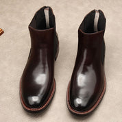 Handmade Men's Cow Premium Leather Dress Boots - Image 4