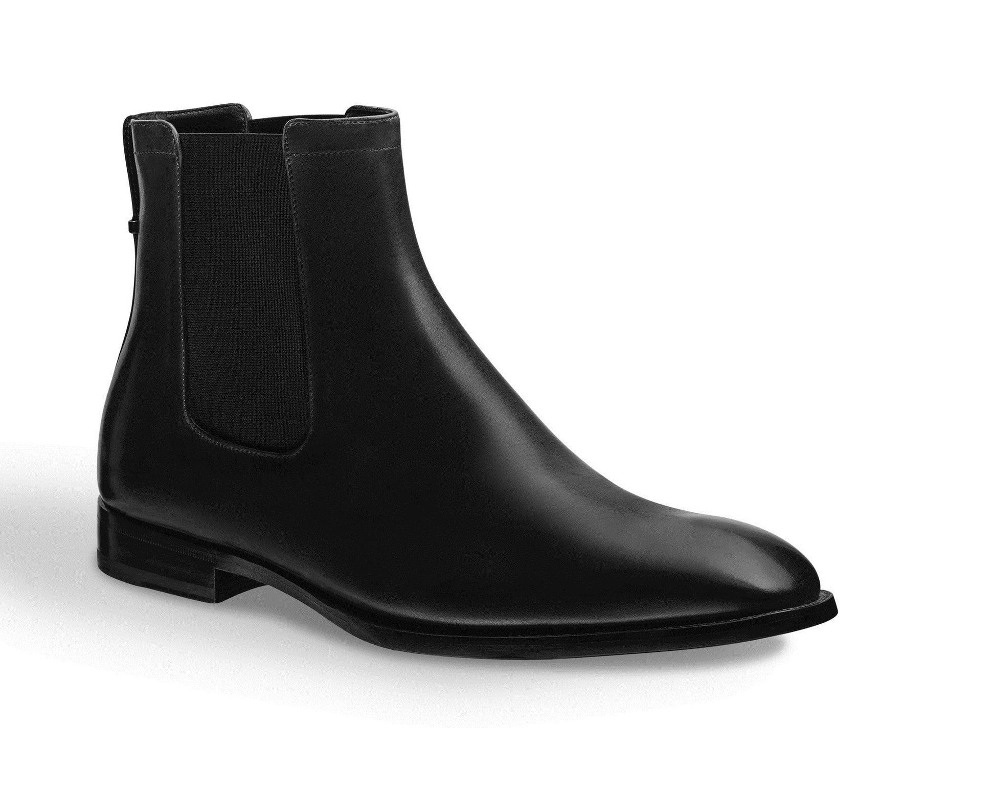 Handmade Mens Fashion Black Ankle Chelsea Leather Boots, Men's Black Boot