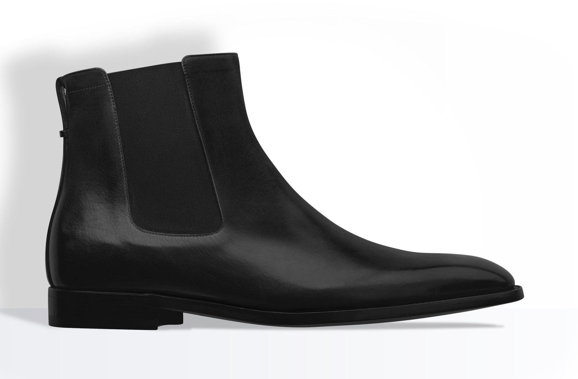 Handmade Mens Fashion Black Ankle Chelsea Leather Boots, Men's Black Boot