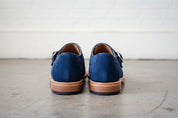 Handmade Mens Fashion Double Monk Party Shoes, Mens Style Royal Blue Shoes