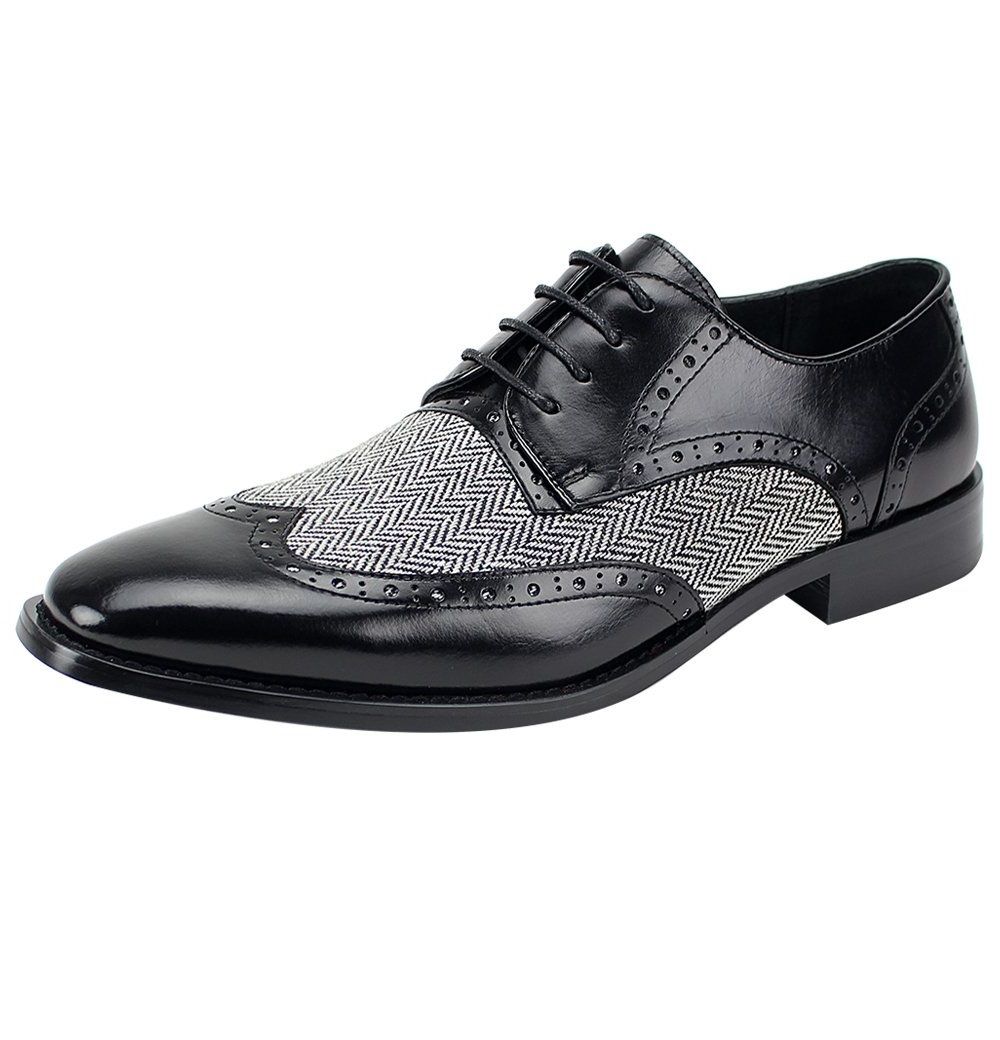 Handmade Mens Formal Shoes, Men Two Tone Wing Tip Dress Shoes, Shoes