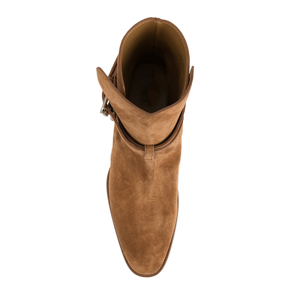 Handmade Men's Cowhide Suede High Ankle Boots