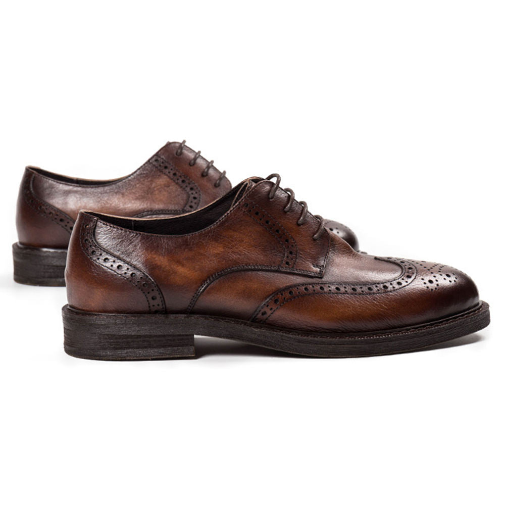 Handmade Men's Full Grain Leather Brogue Dress Shoes