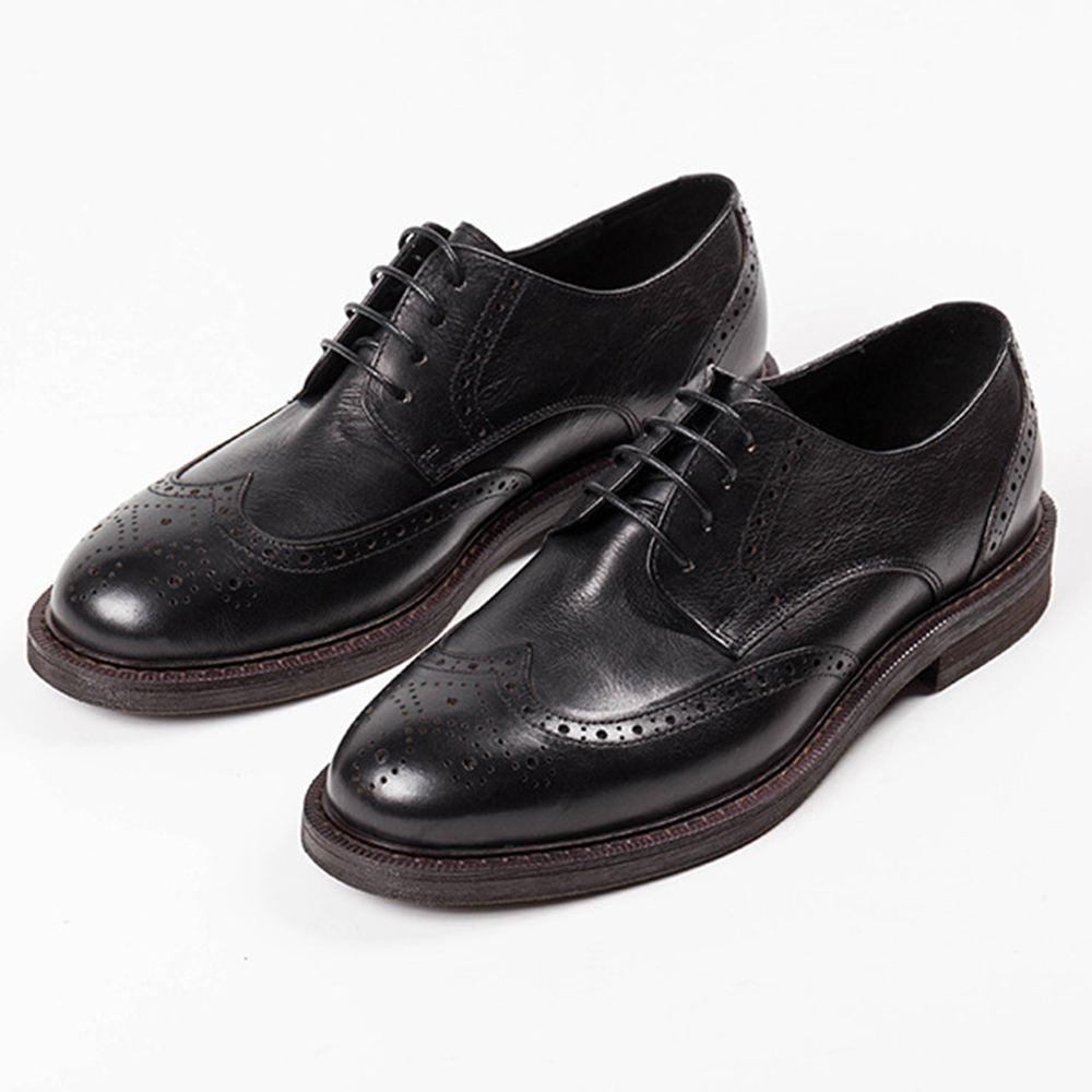 Handmade Men's Full Grain Leather Brogue Dress Shoes