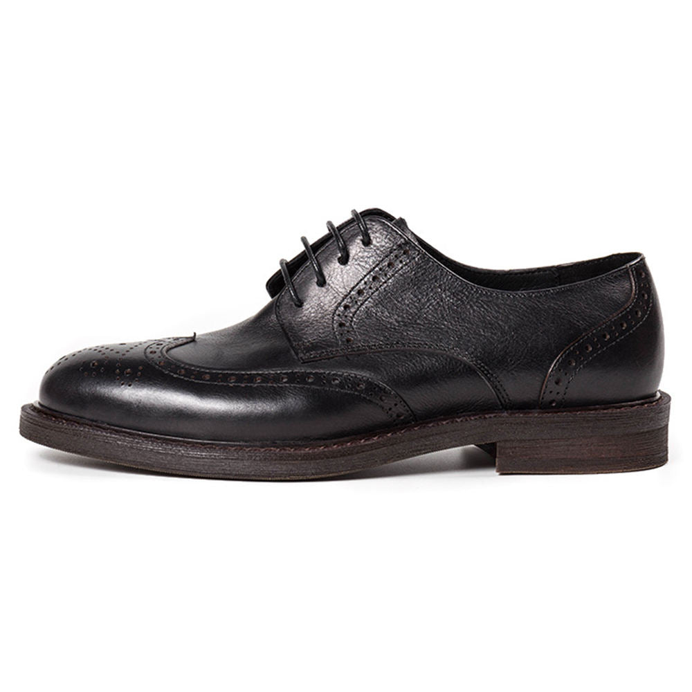 Handmade Men's Full Grain Leather Brogue Dress Shoes