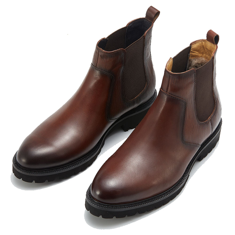 Handmade Men's Full Grain Leather Chelsea Boots