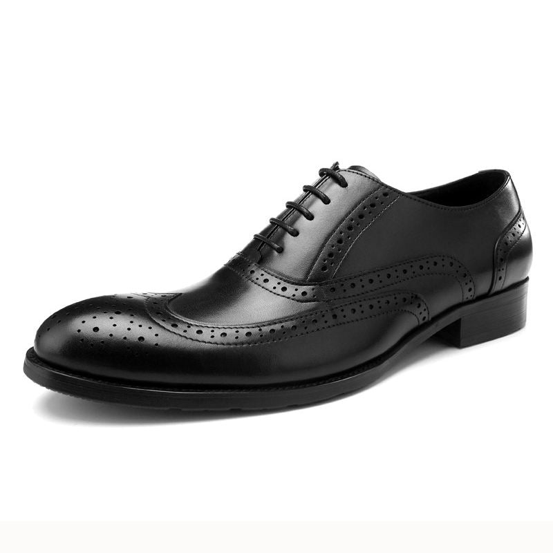 Handmade Men's Full Grain Leather Brogue Dress Shoes