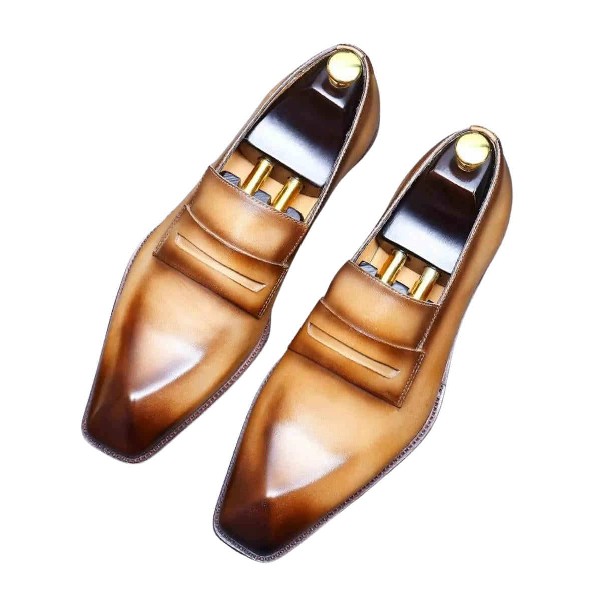 Handmade Men's Full Grain Leather Penny Loafer Dress Shoes