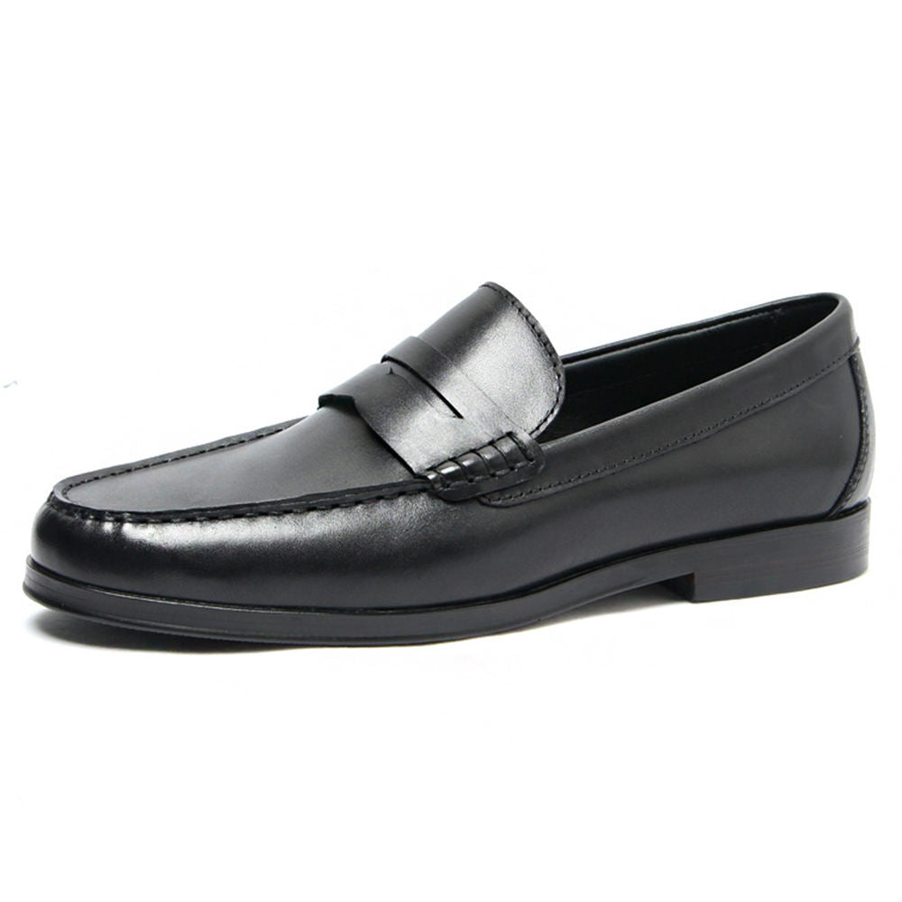 Handmade Men's Full Grain Leather Penny Loafer Shoe - Image 2