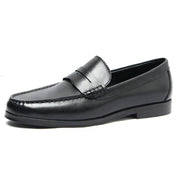 Handmade Men's Full Grain Leather Penny Loafer Shoe - Image 2