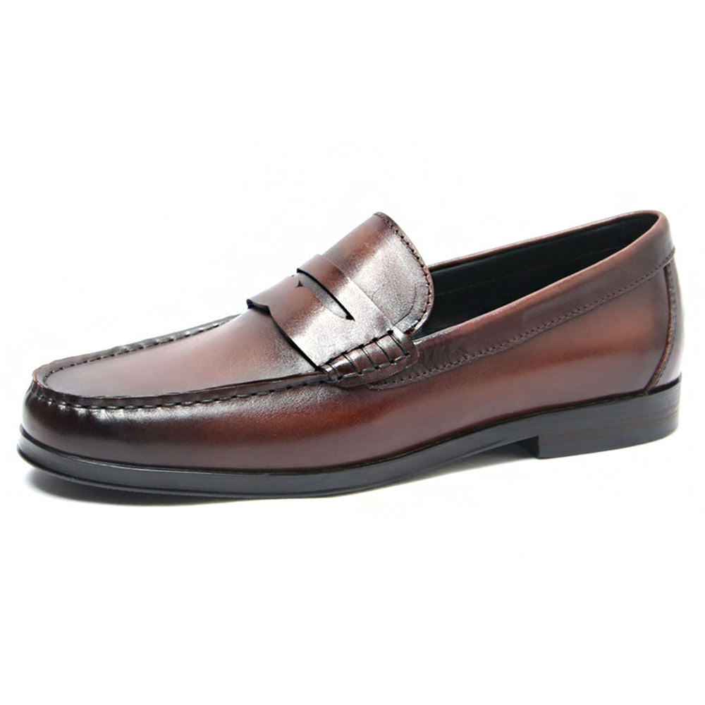 Handmade Men's Full Grain Leather Penny Loafer Shoe