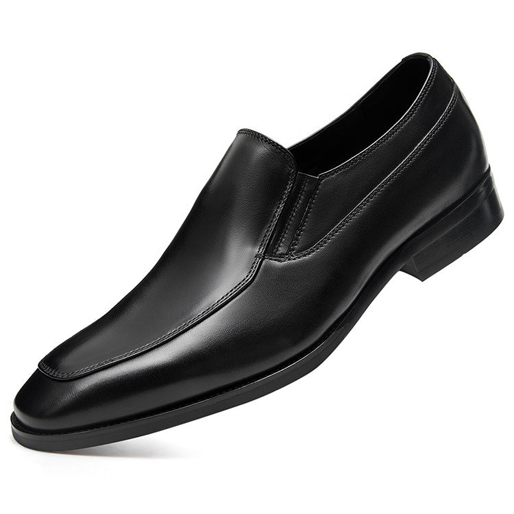 Handmade Men's Full Grain Leather Slip-On Dress Shoes