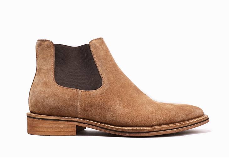 Handmade Men's Full Grain Suede Chelsea Boots