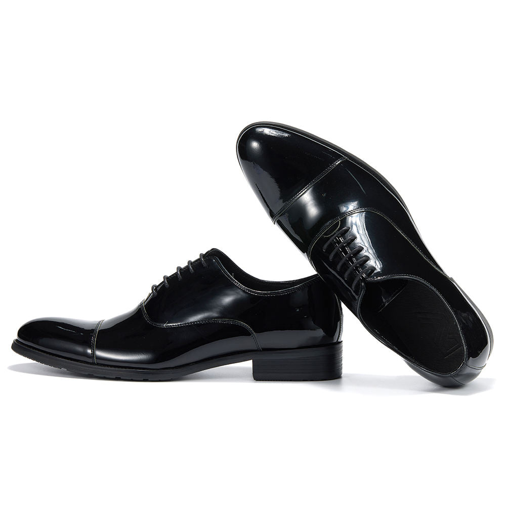 Handmade Men's Full Grain Patent Leather Formal Dress Shoes