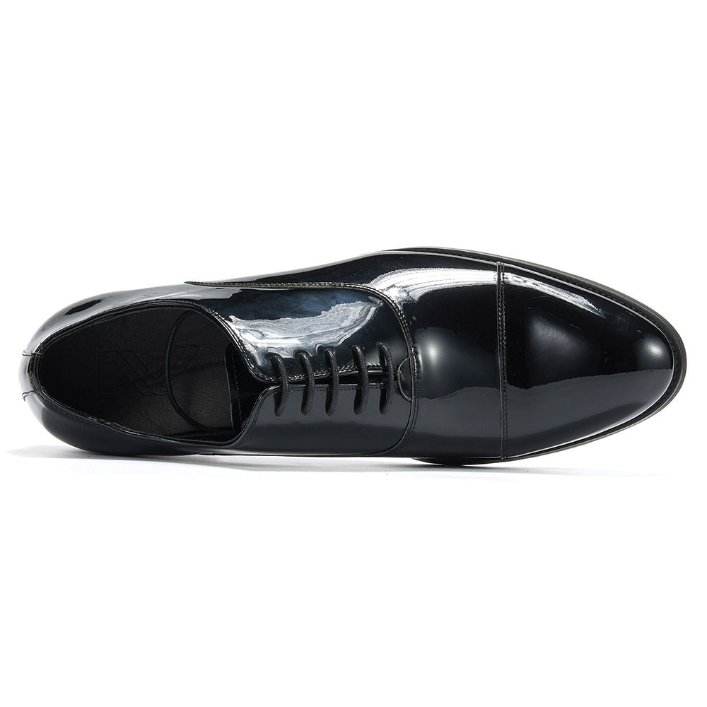 Handmade Men's Full Grain Patent Leather Formal Dress Shoes