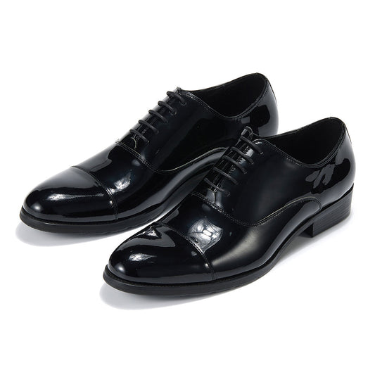 Handmade Men's Full Grain Patent Leather Formal Dress Shoes