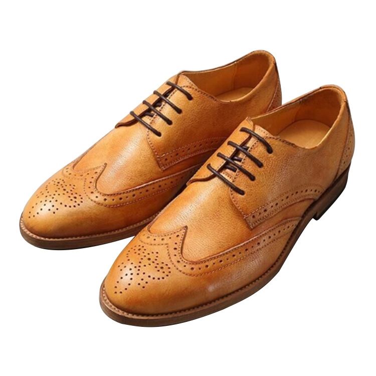 Handmade Men's Genuine Leather Derby Shoes