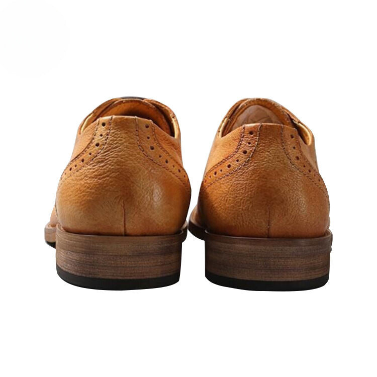 Handmade Men's Genuine Leather Derby Shoes