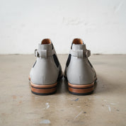 Handmade Mens Gray Genuine Suede Jodhpurs Boot, Men Monk Strap Ankle Boots