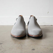 Handmade Mens Gray Genuine Suede Jodhpurs Boot, Men Monk Strap Ankle Boots