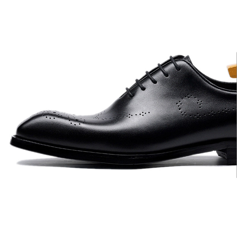 Handmade Men's Leather Brogue Oxford Dress Shoes