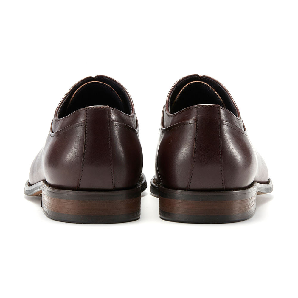 Handmade Men's Leather Cap-Toe Derby Shoes