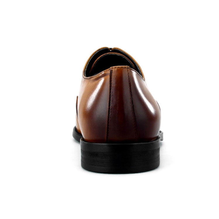 Handmade Men's Leather Cap-Toe Dress Shoes