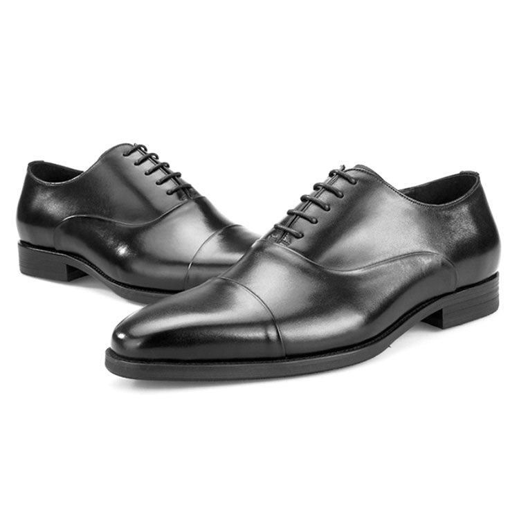 Handmade Men's Leather Cap-Toe Dress Shoes