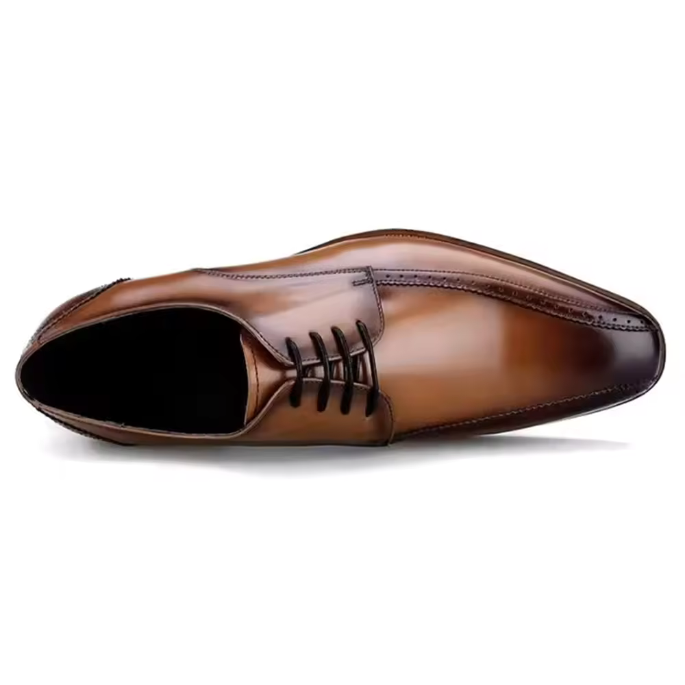 Handmade Men's Leather Cap-Toe Oxfords