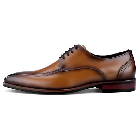 Handmade Men's Leather Cap-Toe Oxfords