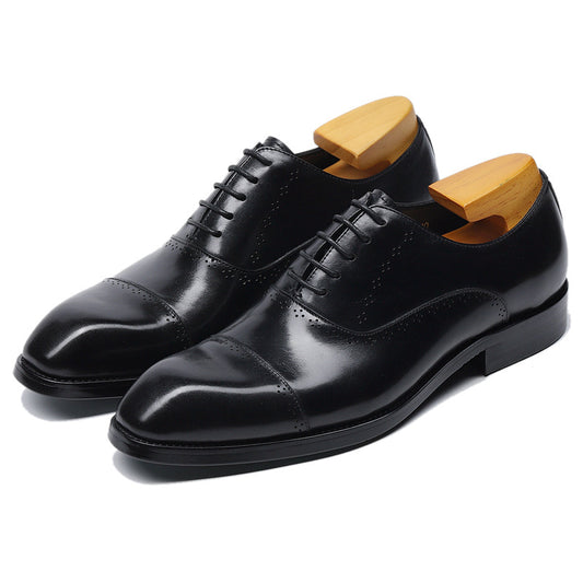 Handmade Men's Full Grain Calf Leather Oxford Dress Shoes