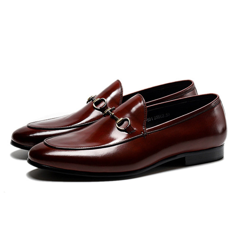 Handmade Men's Leather Classic Slip-On Dress Shoes