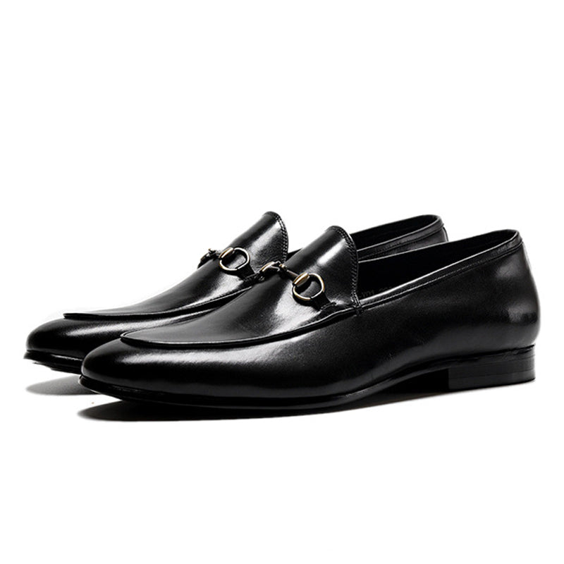 Handmade Men's Leather Classic Slip-On Dress Shoes