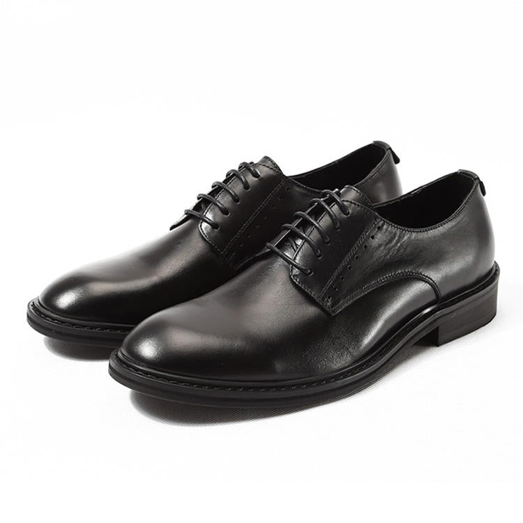 Handcrafted Men's Full Grain Leather Derby Dress Shoes