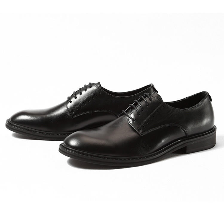 Handcrafted Men's Full Grain Leather Derby Dress Shoes