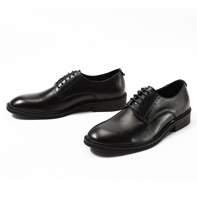 Handcrafted Men's Full Grain Leather Derby Dress Shoes