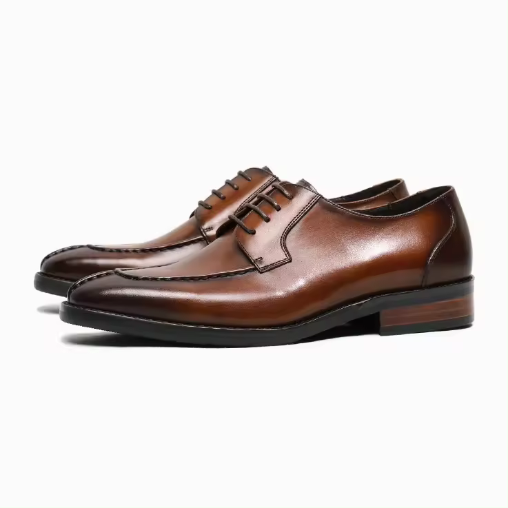 Handmade Men's Leather Derby Shoes