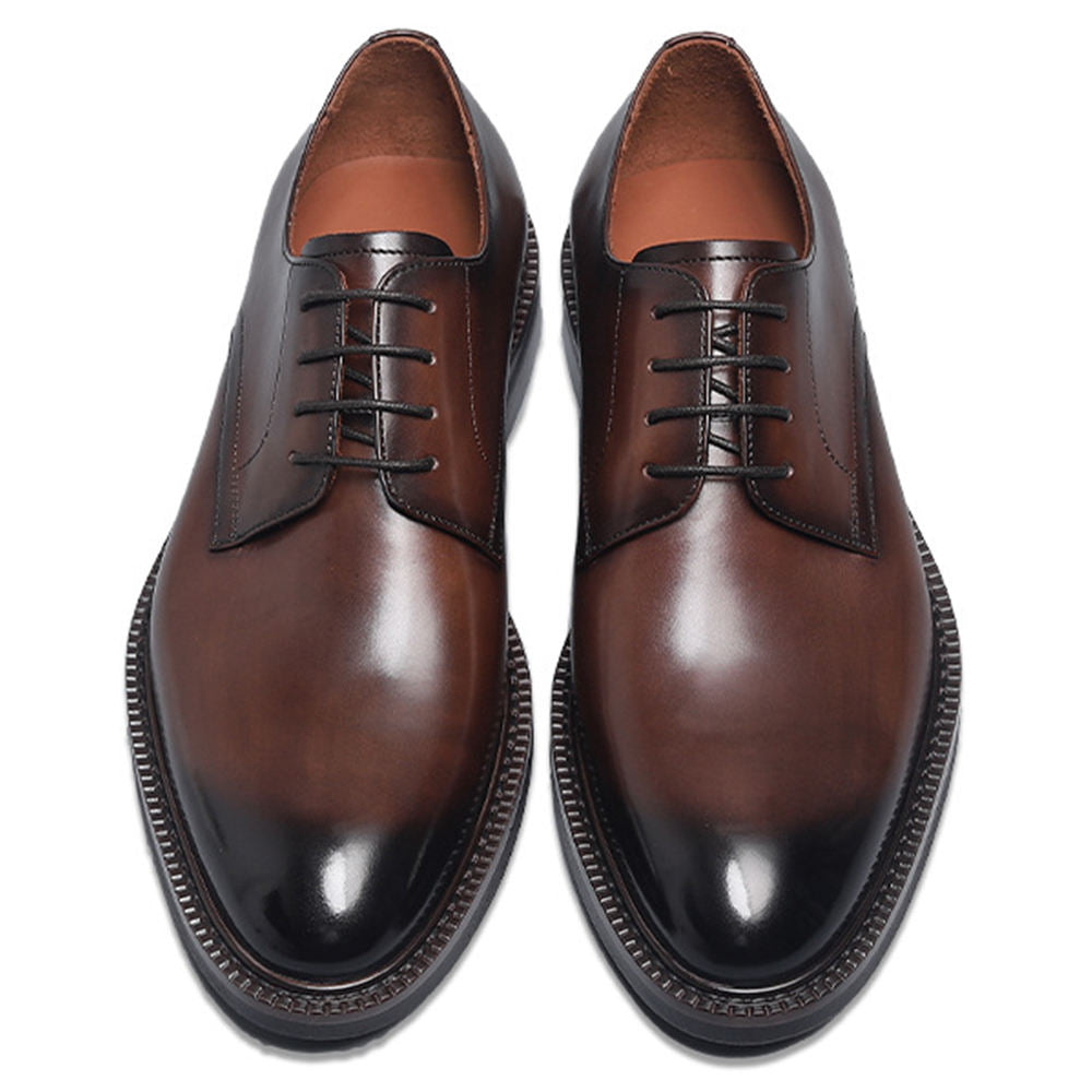 Handmade Men's Leather Elegant Derby Shoes