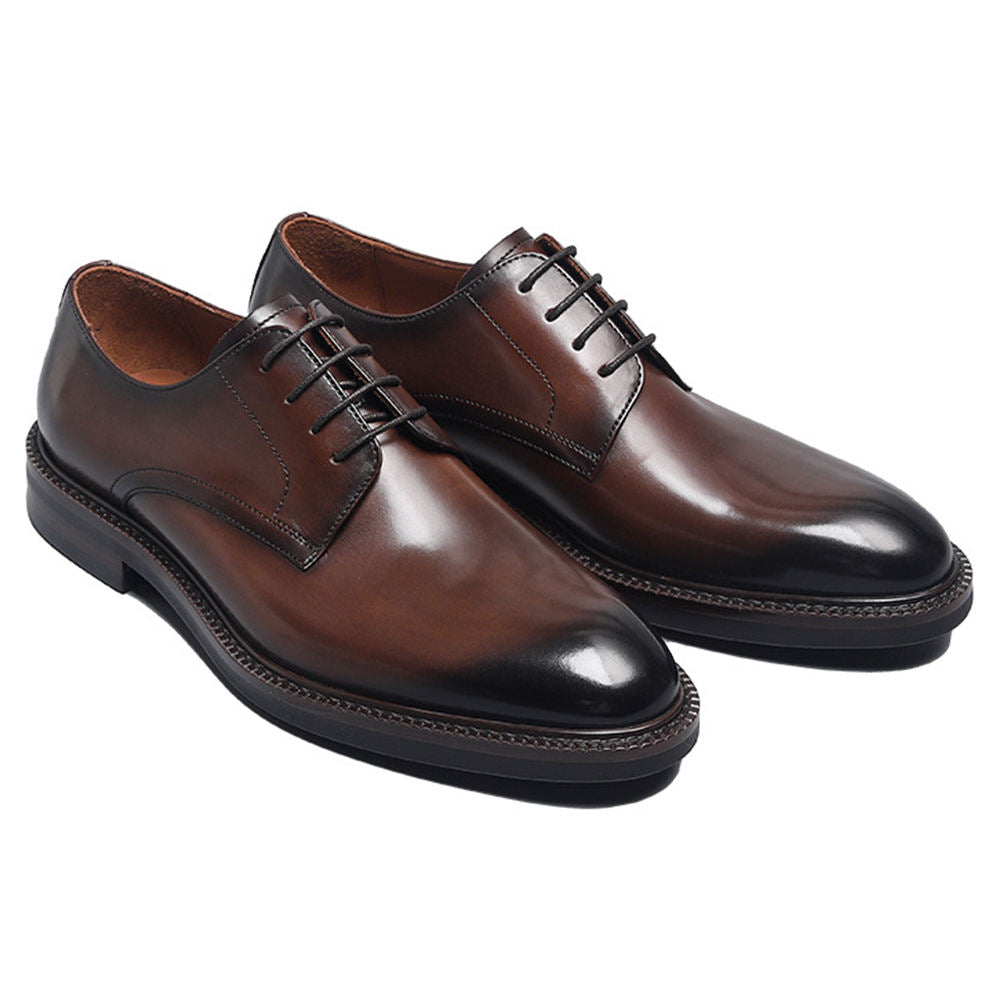 Handmade Men's Leather Elegant Derby Shoes