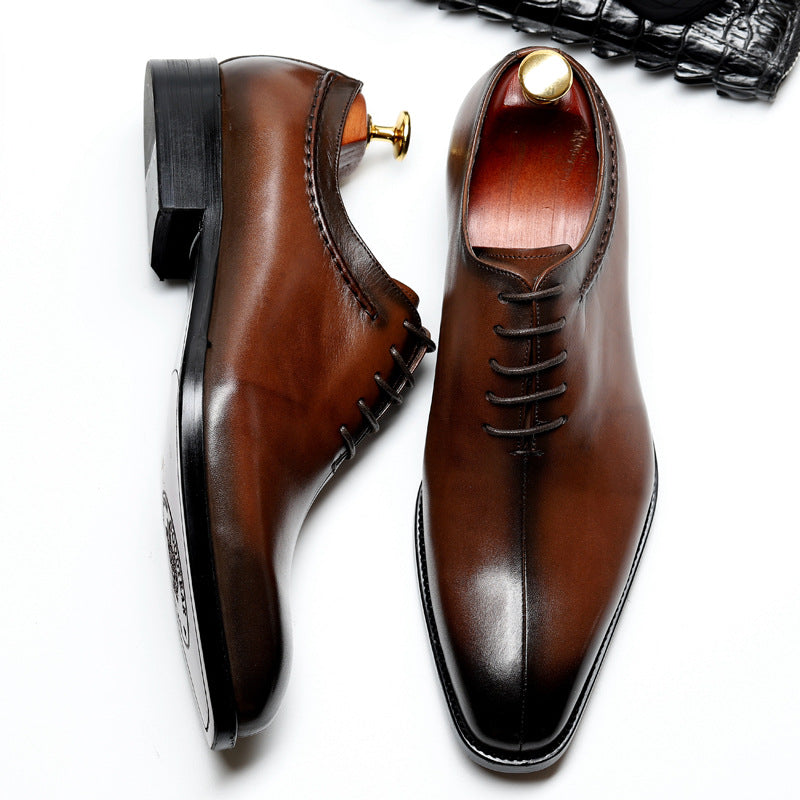 Handcrafted Men's Leather Oxford Dress Shoes - Durable and Stylish