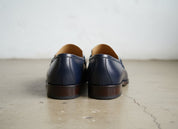 Handmade Mens Leather Shoes, Men Spectator shoes, Real Leather Loafer - back-view