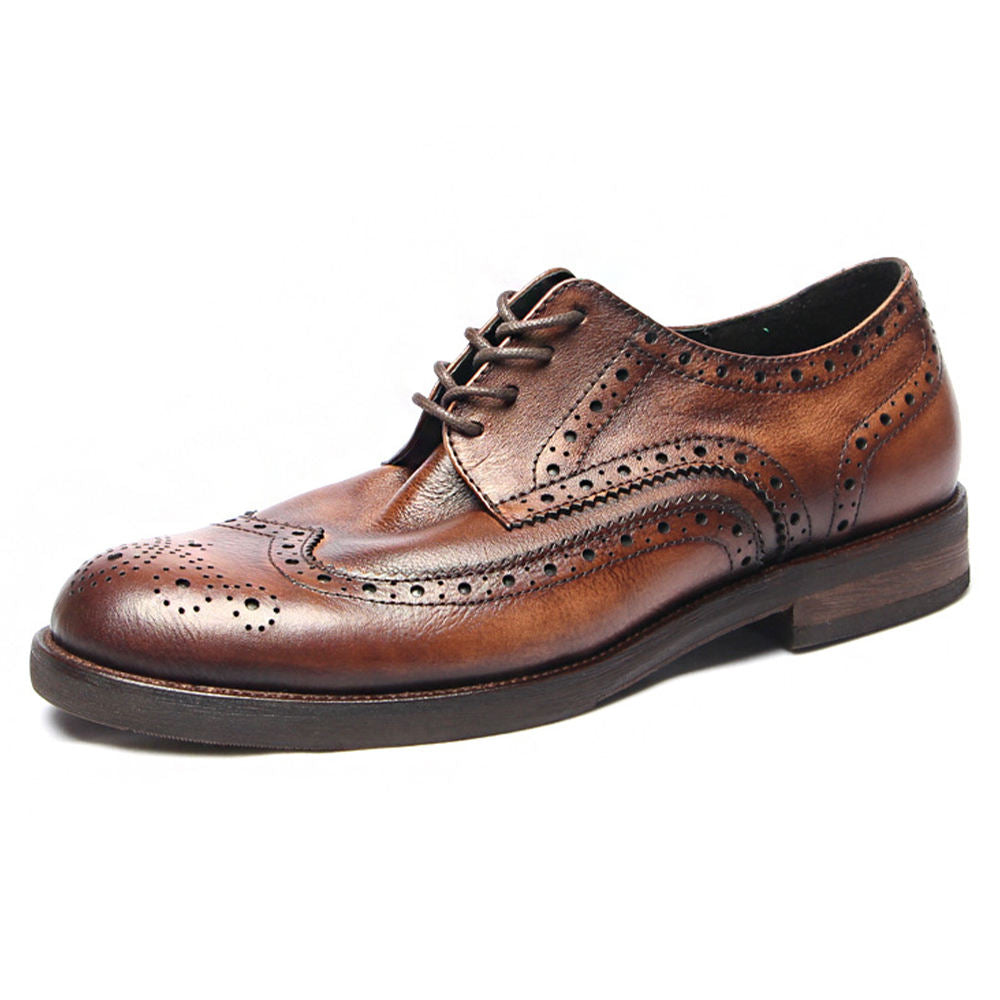 Handmade Men's Leather Wingtip Brogues