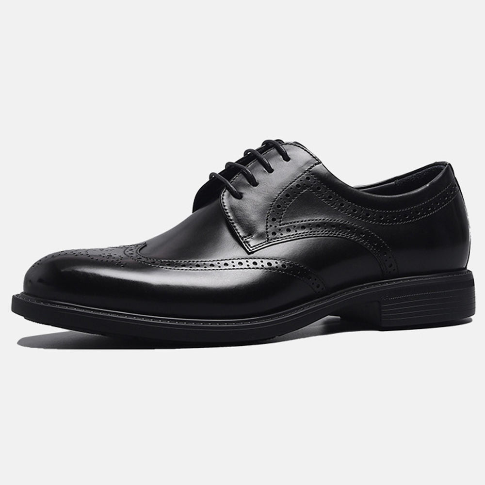 Handmade Men's Leather Wingtip Oxfords Dress Shoes