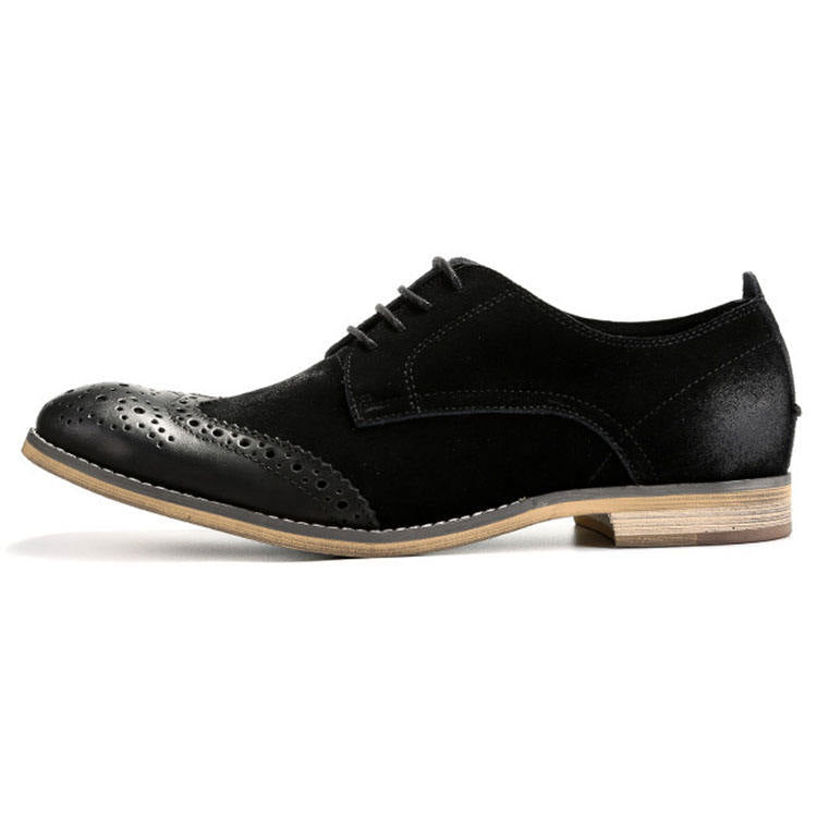 Handmade Men's Leather Wingtip Oxfords Shoes