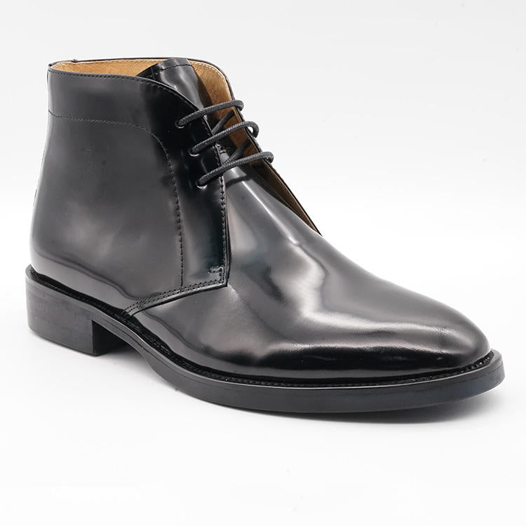 Handmade Men's Patent Cow Leather Formal Boots