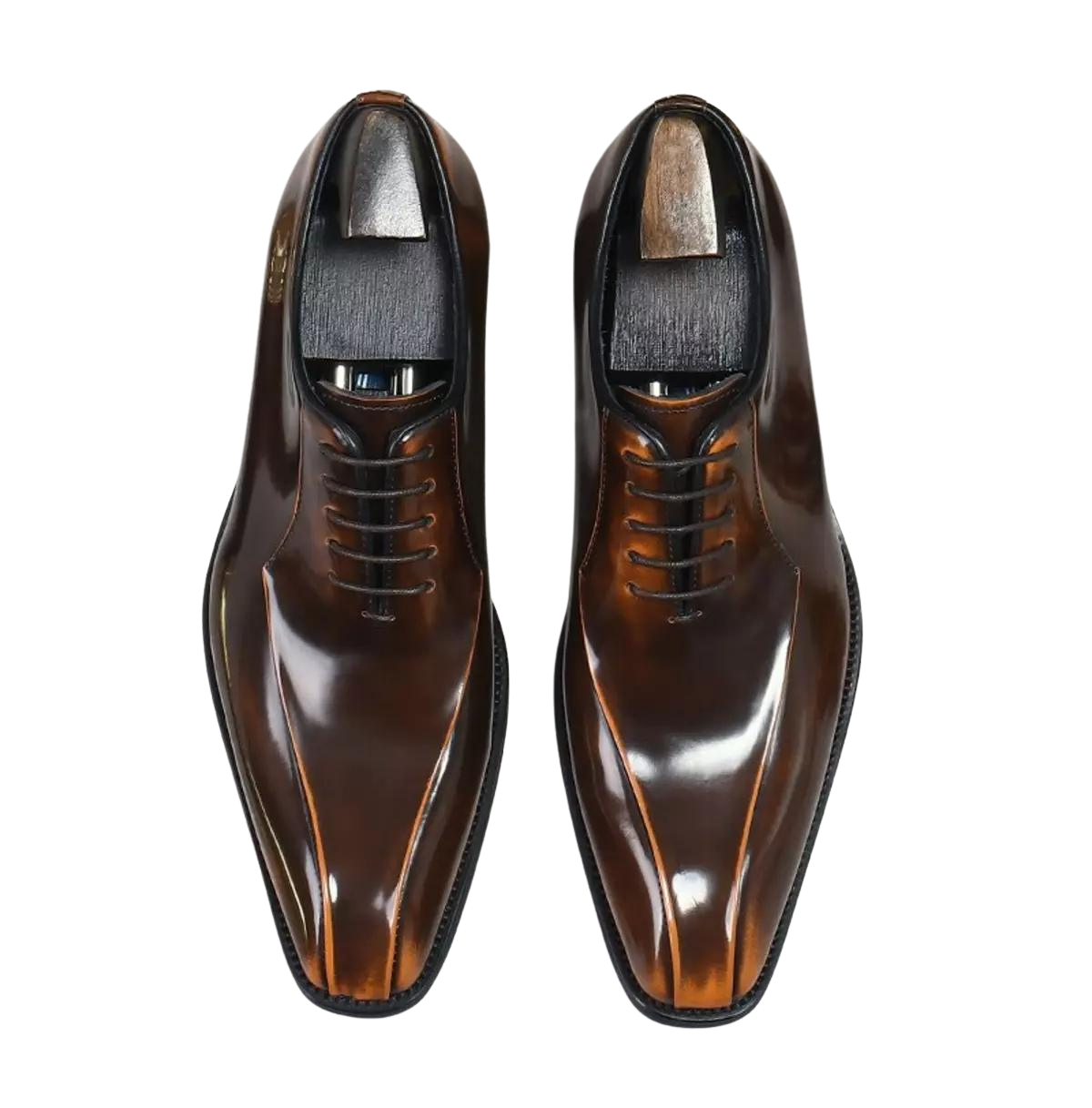 Handmade Men's Polished Leather Oxford Dress Shoes