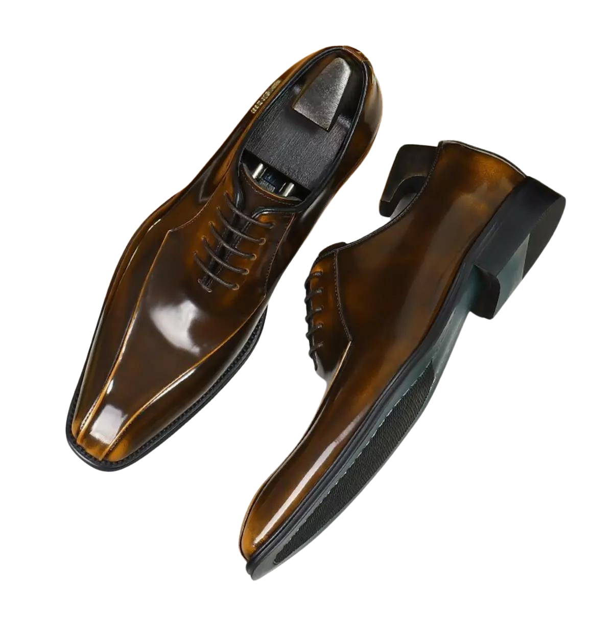 Handmade Men's Polished Leather Oxford Dress Shoes